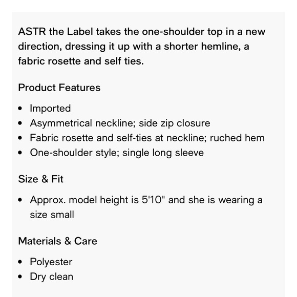 New Astr Women's One-Shoulder Blouse - Rose - Picture 5 of 8